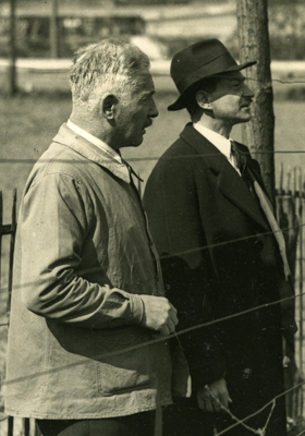 Joanny Jabouley and Prfet Henri Longchambon (right)